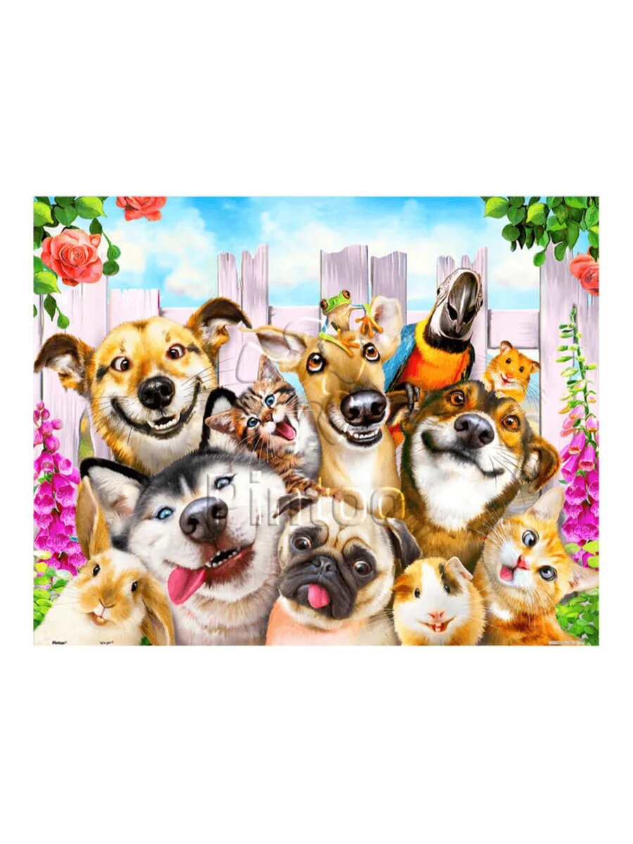 Пазлы для взрослых Робинсон. Селфи домашних любимцев
