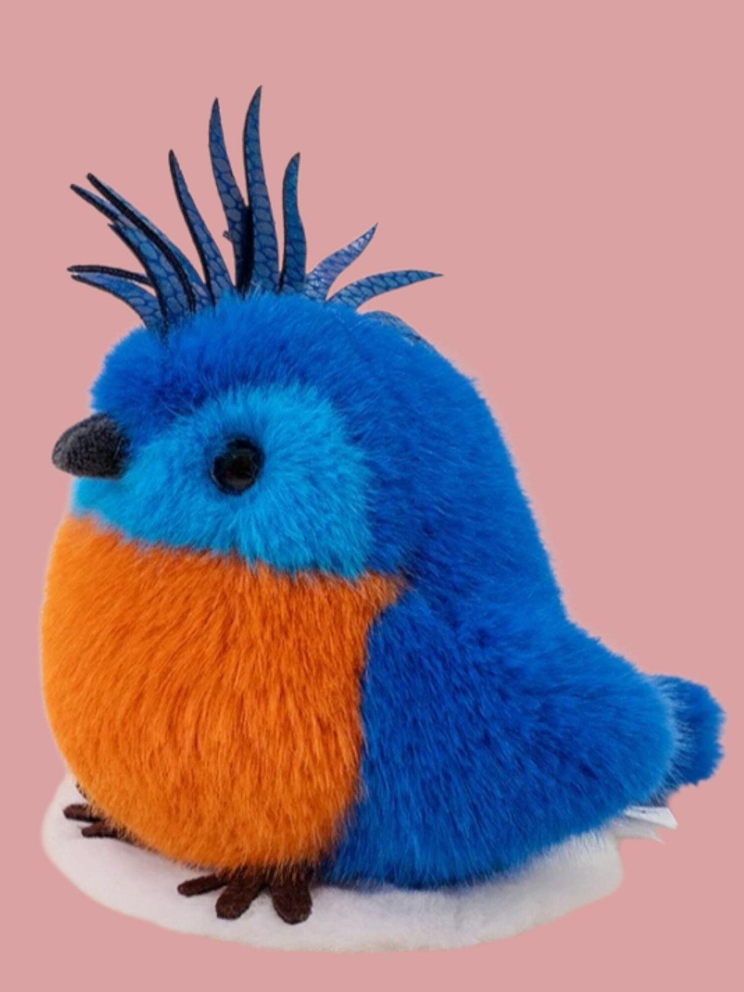 Мягкая Игрушка-антисресс пушистая птичка 10см.