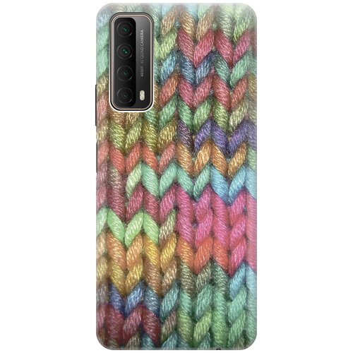 фото Силиконовый чехол на huawei p smart (2021) / хуавей п смарт (2021) с принтом "разноцветная вязка gosso