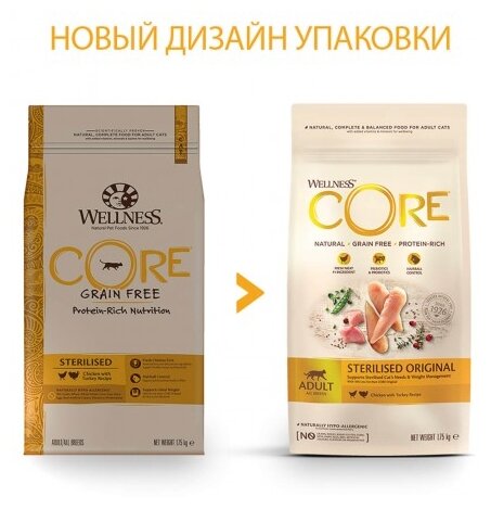 CORE корм из индейки с курицей для взрослых кошек 300 г х 4 шт. - фотография № 11