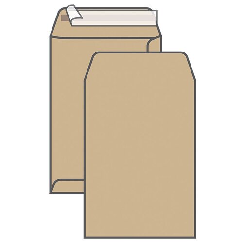 Пакет почтовый В4, UltraPac, 250*353мм, коричневый крафт, отр. лента, 90г/м2, 250 штук горох натуральный 120г пакет