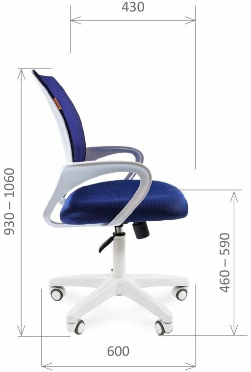 Офисное кресло Chairman 00-07014839 (White/Blue) - фото №6