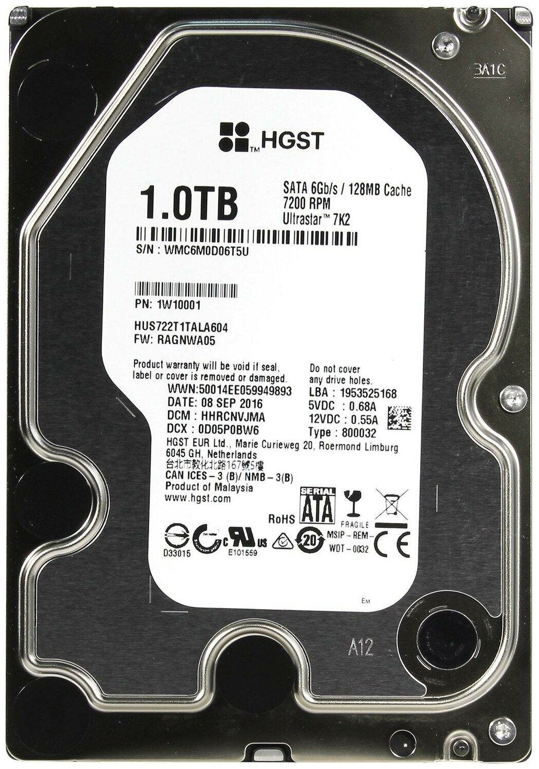 Жесткий диск HGST Ultrastar 1 Tb