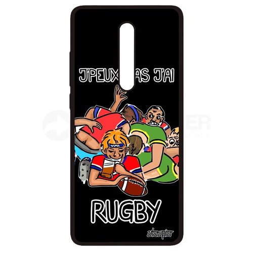 фото Красивый чехол на мобильный // xiaomi mi 9t // "не могу - у меня регби!" принт повод, utaupia, черный