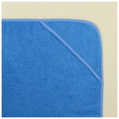 Полотенце-накидка махровое «Зайчик», размер 75×125 см, цвет голубой, хлопок, 300 г/м²