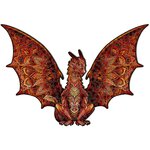 Деревянные пазлы для детей и взрослых/Огненный дракон/подарочный набор/головоломка/игра - изображение