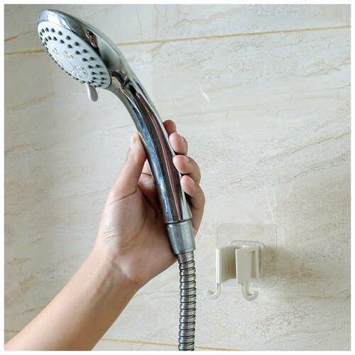 Настенный держатель для душа на присоске, серый