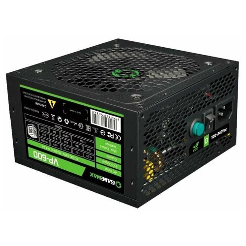 фото Блок питания gamemax 600w vp-600, black