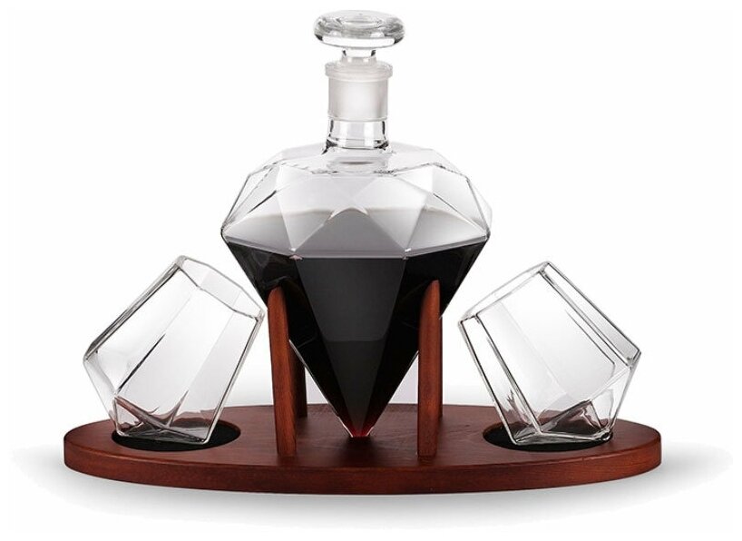 Подарки Графин "Бриллиант" с двумя бокалами