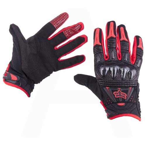 Мото перчатки FOX BOMBER, L, черно-красные
