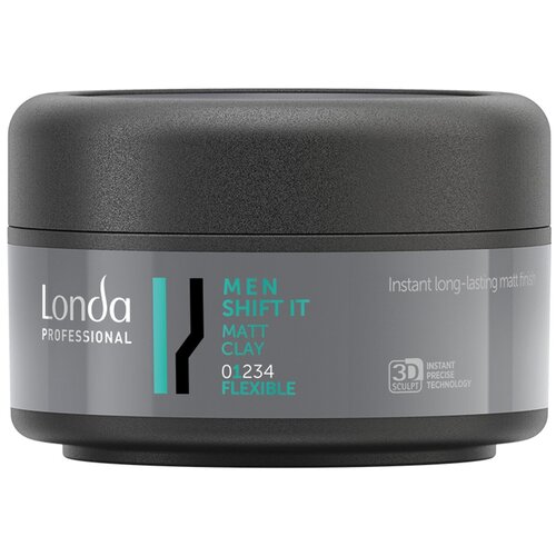 Londa Professional глина матовая Men Shift it Matt Clay, средняя фиксация, 75 мл, 75 г укладка и стайлинг londa professional глина для волос матовая men shift it matt clay