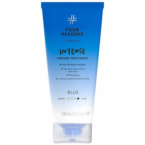 Four Reasons, тонирующая маска для волос с прямыми пигментами, COLOR MASK Intense Toning Treatment Blue, тон Синий