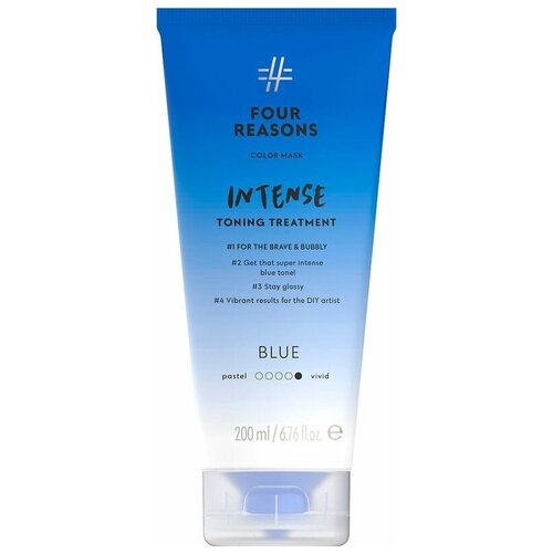 Интенсивно тонирующая маска для волос с прямыми пигментами Four Reasons Color Mask Intense Toning Treatment Blue Синий 200 мл