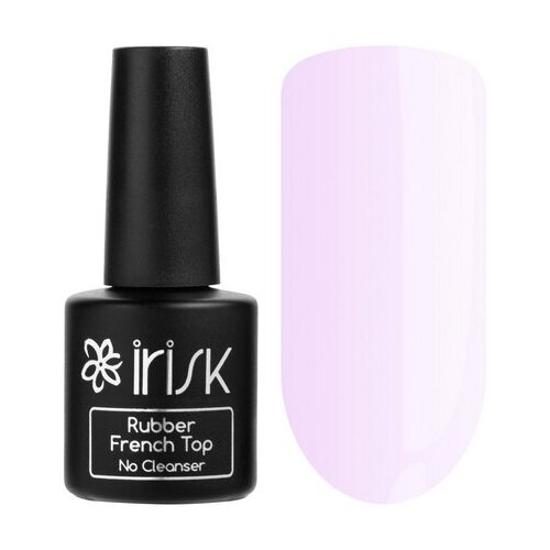 Irisk Professional Верхнее покрытие Rubber French Top No Cleanser, 12 Violet, 10 мл iq beauty каучуковый топ без липкого слоя 10 мл