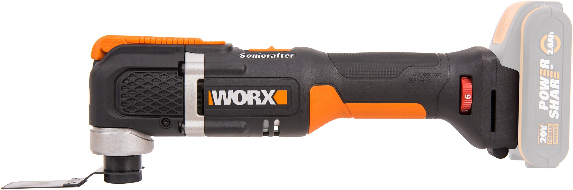 Реноватор аккумуляторный WORX WX696.9, 20В, без АКБ и ЗУ