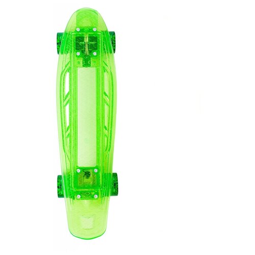 Fish 22x6 прозрачный с LED подсветкой (пласт. дека) Зеленый (9933G)