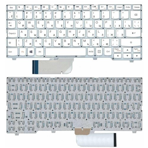 Клавиатура keyboard NB116BT1-MB-V11 для ноутбука Lenovo IdeaPad 100S-11IBY белая без рамки 718₽
