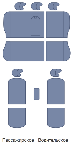 Комплект чехлов АВТОПИЛОТ из алькантары для Toyota RAV4