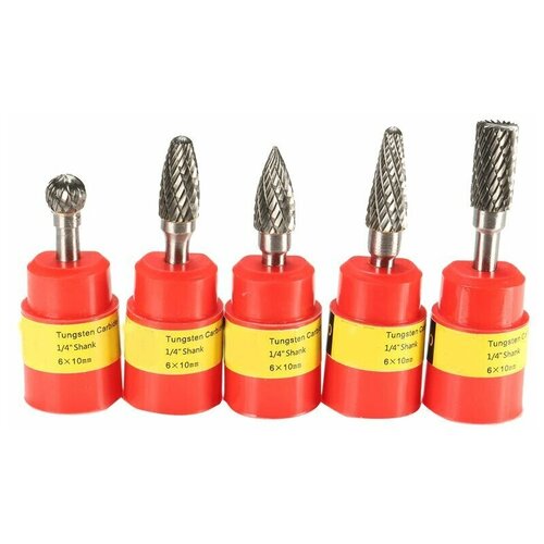 Борфрезы Genler 10х6mm по металлу и дереву 5шт
