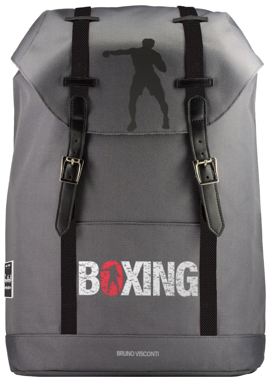 Рюкзак городской Boxing, серый Bruno Visconti - фото №3
