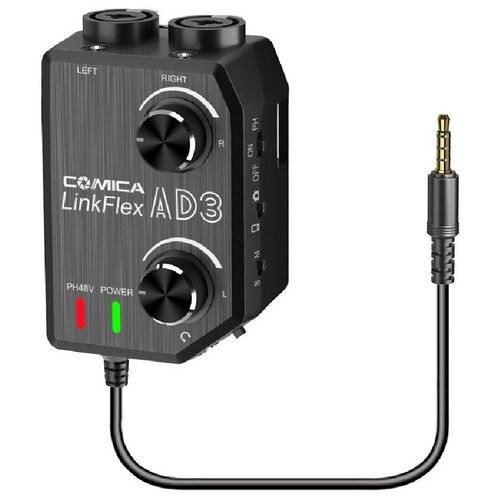 COMICA CVM-LINKFLEX AD3 Двухканальный XLR35мм635мм-35мм аудио предусилитель адаптер 1099900₽