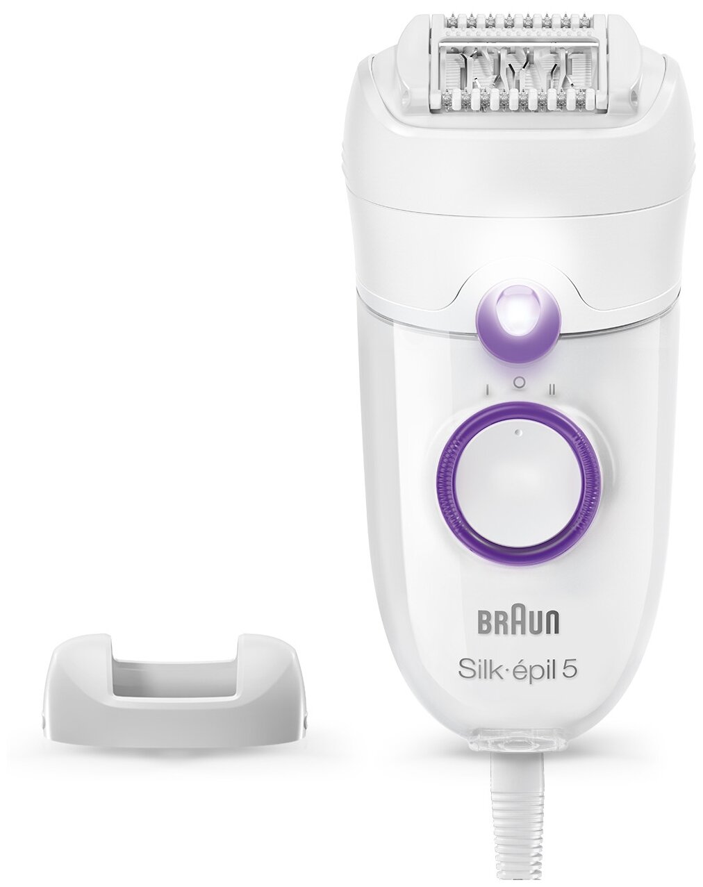 Эпилятор Braun 5-505 Silk-epil 5 Power, белый/фиолетовый