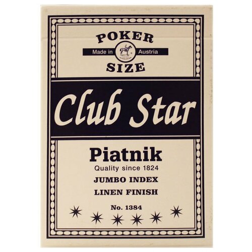 Piatnik Игральные карты Club Star (Piatnik, Австрия, 55 карт) карты 1546 elite plastic poker size jumbo index gold single deck