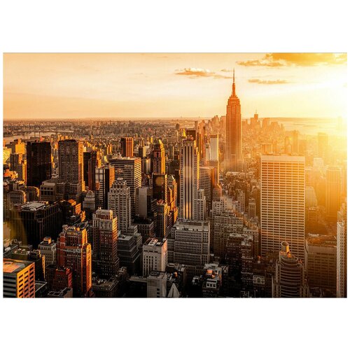 Нью-Йорк закат - Виниловые фотообои, (211х150 см)