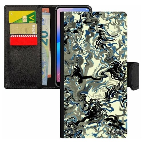 фото Чехол-книжка на телефон galaxy s8, "мраморный фон" зигзаг волны utaupia