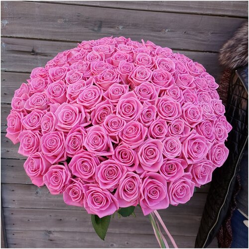 Розы Премиум 101 шт розовые 50 см арт.11071 - Просто роза ру