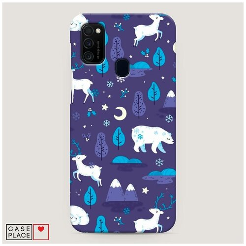 фото Чехол пластиковый samsung galaxy m21 снежные зверята case place