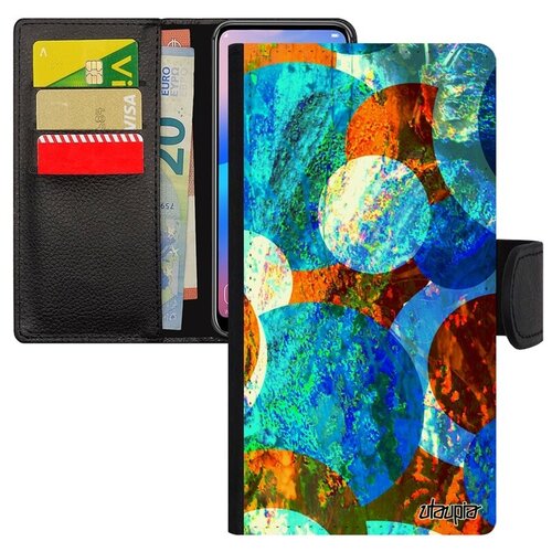 фото Противоударный чехол-книжка на мобильный // xiaomi mi 8 // "планеты" стиль круги, utaupia, цветной