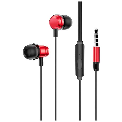 Проводные наушники BOROFONE BM62 Prosperity universal Jack 35mm красный с микрофоном 45500₽