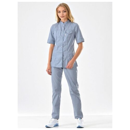 фото Костюм медицинский женский "марго" 107.1.2 (38, тиси люкс, цвет серый) medicalwear