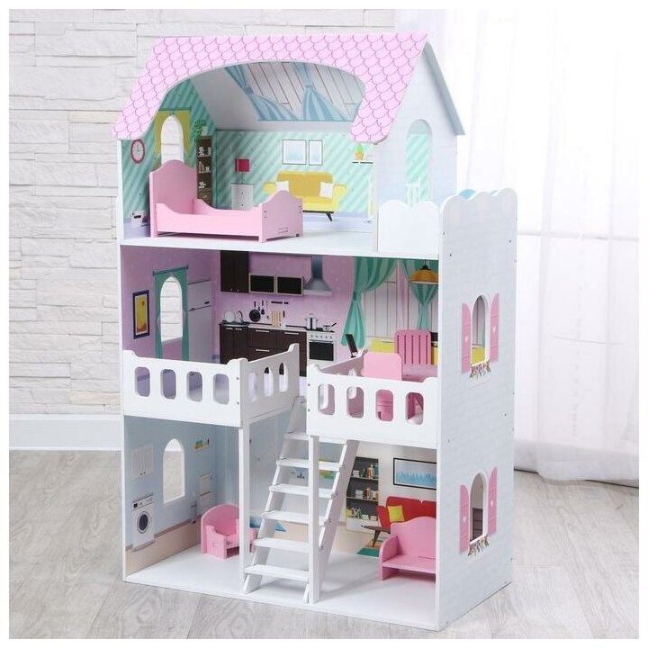 Кукольный дом «Пастила» с интерьером и мебелью 5371160