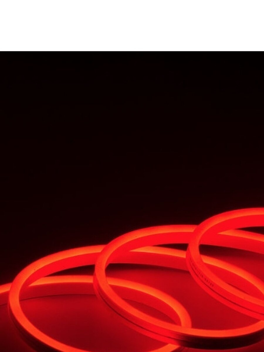 Гибкий неон / Неоновая лента светодиодная 5 метров / Неоновая подсветка декоративная 12/220В / адаптер для подключения К сети В подарок / красный - фотография № 3