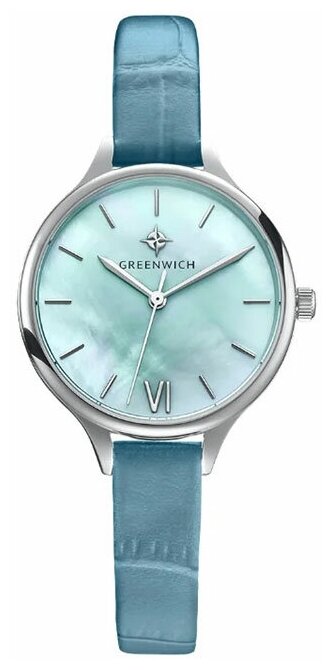 Наручные часы GREENWICH Regatta, голубой, серебряный