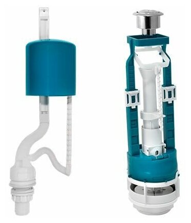 фото Арматура белая кнопка, ниж. подводка, ИнкоЭр (И - СБ1-НпрНРФ-Б-М Р)