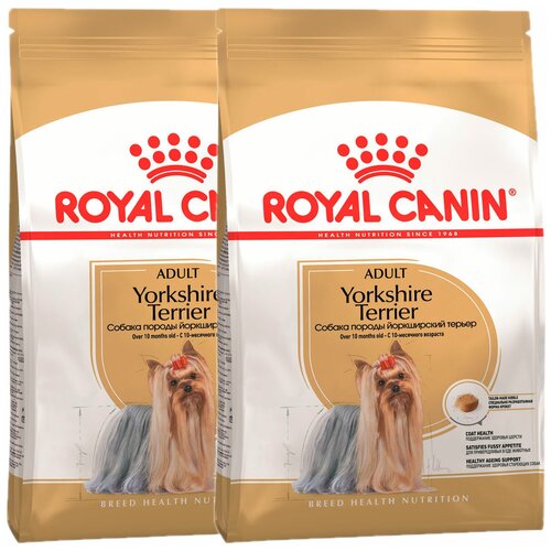 корм для собак royal canin yorkshire terrier adult для йоркширских терьеров 3 кг ROYAL CANIN YORKSHIRE TERRIER ADULT для взрослых собак йоркширский терьер (1,5 + 1,5 кг)