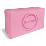 Блок для йоги ReKoy 23*15 (опорный кирпичик) розовый - изображение