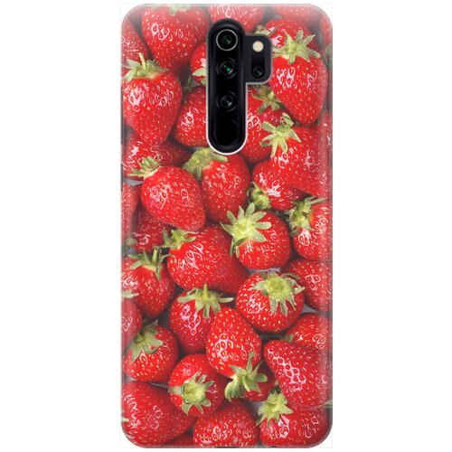 фото Re:pa накладка transparent для xiaomi redmi note 8 pro с принтом "клубника"