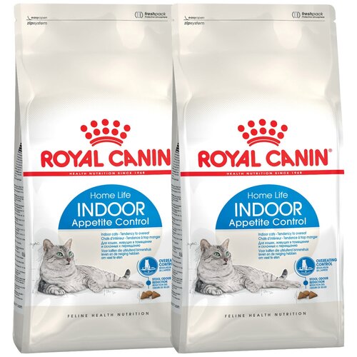 ROYAL CANIN INDOOR APPETITE CONTROL диетический для взрослых кошек живущих дома (0,4 + 0,4 кг)