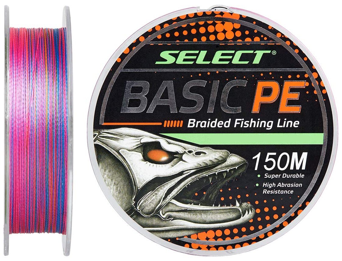 Шнур Select Basic PE 4x 150m (мультиколор) 0.10mm 10LB/4.8kg