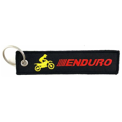 Тканевый брелок для авто, мото, портфеля, ключей, рюкзака, сумки, ремувка с вышивкой Эндуро Enduro