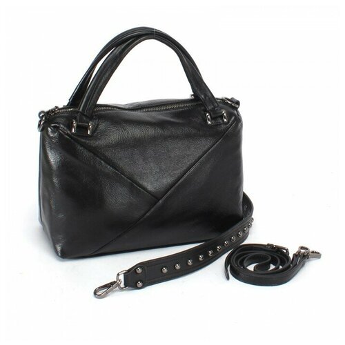 фото Сумка женская натуральная кожа gu 2033-3102-black, 1отд, 2плеч/рем, черный 241484 аделия