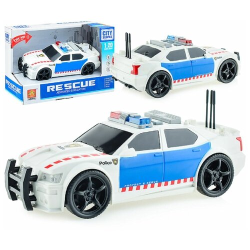 Машина WY500D Полиция на батарейках, в коробке машина 12025 6 полиция на батарейках черная белая в ассортименте в коробке