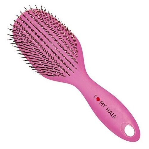 I LOVE MY HAIR Щетка массажная Spider 1502 розовая глянцевая L