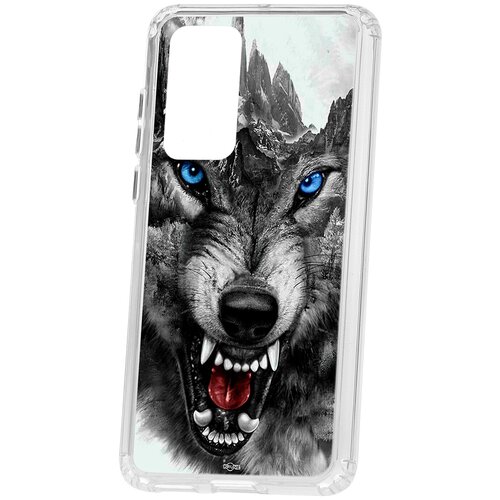фото Чехол на huawei p40 kruche print волк кruче