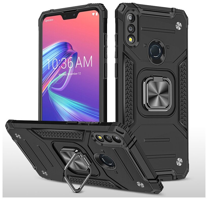 Противоударный чехол Legion Case для Asus Zenfone Max Pro M2 черный