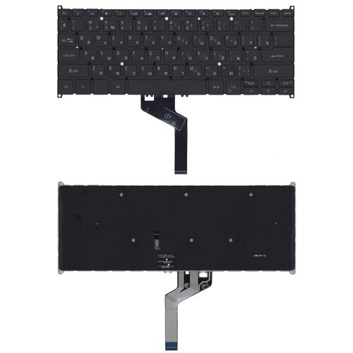 Клавиатура для ноутбука Acer TravelMate P4 P414-51 черная клавиатура для ноутбука acer travelmate p4 p414 51 черная